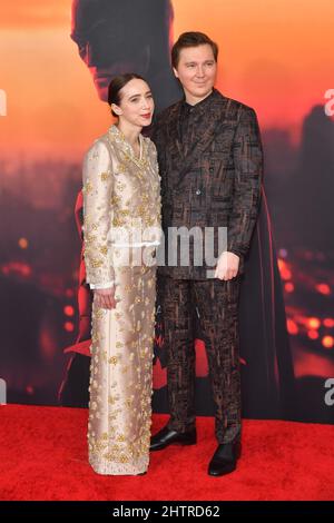 Zoe Kazan und Paul Dano besuchen die „Batman“-Weltpremiere am 01. März 2022 in New York. Stockfoto