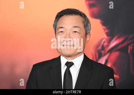 Jim Lee nimmt am 01. März 2022 an der Weltpremiere von „The Batman“ in New York Teil. Stockfoto
