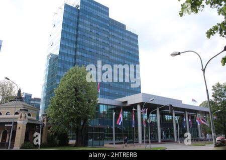 Banja Luka Archiv Republika Srpska Regierungsgebäude während der Frühlings- und Sommersaison Stockfoto