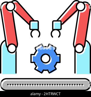 Abbildung des Farbsymbols für Werkshalle Stock Vektor