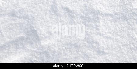Kalt frischer Winter Schnee Textur Hintergrund. Vollformat. Stockfoto