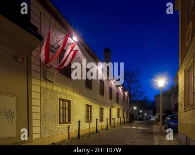 Wien, Wien: Beethoven Museum, Haus des Heiligenstädter Testaments, Testamentshaus, Beethovenhaus, in Heiligenstadt, Probusgasse 19. Döblin Stockfoto