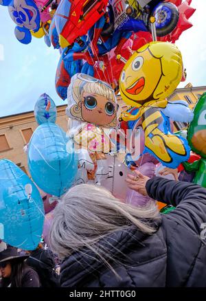 Karneval 2022 in Modena, Italien Stockfoto