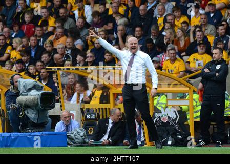 Sean Dyche, Manager von Burnley. Wolverhampton Wanderers gegen Burnley bei Molineux 16/09/2018 - English Premier League Stockfoto