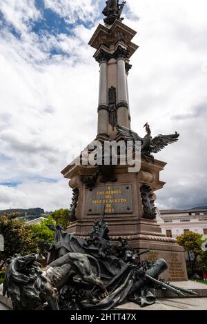 Monumento a los Hroes del 10 de Agosto, Quito, Ecuador Stockfoto