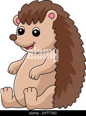 Igel Cartoon Farbige Cliparte Illustration Stock Vektor