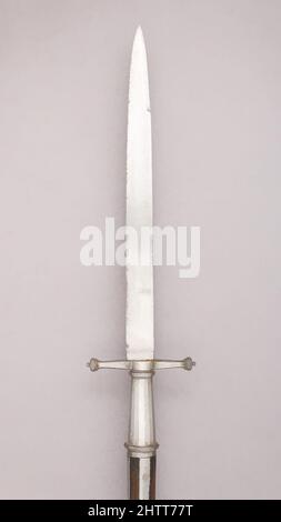 Kunst inspiriert von Pike, 17. Jahrhundert, möglicherweise britisch, Stahl, Holz (Esche), Eisen, Kupfer, L. 96 1/2 Zoll (245,2 cm); L Eisen 25 3/8 Zoll (64,5 cm); B: 6 5/8 Zoll (16,9 cm); Gewicht 12 lbs. 12 oz. (5783,3 g), Shafted Weapons, Classic Works modernisiert von Artotop mit einem Schuss Moderne. Formen, Farbe und Wert, auffällige visuelle Wirkung auf Kunst. Emotionen durch Freiheit von Kunstwerken auf zeitgemäße Weise. Eine zeitlose Botschaft, die eine wild kreative neue Richtung verfolgt. Künstler, die sich dem digitalen Medium zuwenden und die Artotop NFT erschaffen Stockfoto