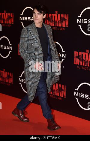 Roma, Italien. 02. März 2022. Rocco Fasanobesucht den roten Teppich der Premiere des Films The Batman im Space Moderno Cinema.Rom. (Italien) März 1. 2022 Quelle: dpa/Alamy Live News Stockfoto