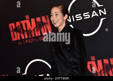 Roma, Italien. 02. März 2022. Tess Masazza besucht den roten Teppich der Premiere des Films The Batman im Space Moderno Cinema.Rome. (Italien) März 1. 2022 Quelle: dpa/Alamy Live News Stockfoto