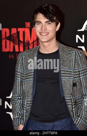 Roma, Italien. 02. März 2022. Rocco Fasanobesucht den roten Teppich der Premiere des Films The Batman im Space Moderno Cinema.Rom. (Italien) März 1. 2022 Quelle: dpa/Alamy Live News Stockfoto