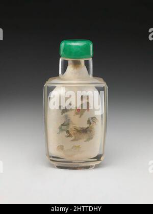 Kunst inspiriert von Snuff Bottle, Qing-Dynastie, ca. 1800–1825, China, Bergkristall mit Jadeit-Stopfen, H. 2 5/8 Zoll (6,7 cm), Snuff Bottles, Classic Works modernisiert von Artotop mit einem Schuss Modernität. Formen, Farbe und Wert, auffällige visuelle Wirkung auf Kunst. Emotionen durch Freiheit von Kunstwerken auf zeitgemäße Weise. Eine zeitlose Botschaft, die eine wild kreative neue Richtung verfolgt. Künstler, die sich dem digitalen Medium zuwenden und die Artotop NFT erschaffen Stockfoto