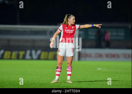 London, Großbritannien. 17.. Februar 2022. Borehamwood, England, 02 2022. März: Katie McCabe (15 Arsenal) während des Fußballspiels der FA Womens Super League zwischen Arsenal und Reading im Meadow Park Stadium in Borehamwood, England. Kevin Hodgson /SPP Credit: SPP Sport Press Photo. /Alamy Live News Stockfoto