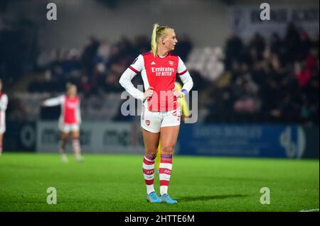 London, Großbritannien. 17.. Februar 2022. Borehamwood, England, 02 2022. März: Stina Blackstenius (25 Arsenal) während des Fußballspiels der FA Womens Super League zwischen Arsenal und Reading im Meadow Park Stadium in Borehamwood, England. Kevin Hodgson /SPP Credit: SPP Sport Press Photo. /Alamy Live News Stockfoto