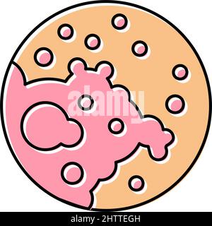 Atopische Dermatitis Hautkrankheit Farbe Symbol Vektor Illustration Stock Vektor