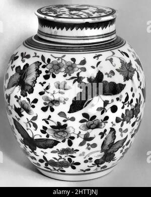 Kunst inspiriert von Glas mit Cover, Qing-Dynastie (1644–1911), Kangxi-Periode (1662–1722), China, Porzellan, H. 6 1/2 Zoll (16,5 cm), Keramik, Klassisches von Artotop modernisiertes Werk mit einem Schuss Moderne. Formen, Farbe und Wert, auffällige visuelle Wirkung auf Kunst. Emotionen durch Freiheit von Kunstwerken auf zeitgemäße Weise. Eine zeitlose Botschaft, die eine wild kreative neue Richtung verfolgt. Künstler, die sich dem digitalen Medium zuwenden und die Artotop NFT erschaffen Stockfoto