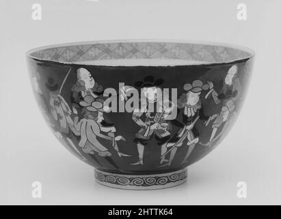 Kunst inspiriert von Bowl, Edo-Zeit (1615–1868), Ende 18.–Ende 19. Jahrhundert, Japan, Porzellan, H. 3 Zoll (7,6 cm); Durchm. 5 1/8 Zoll (13 cm), Keramik, Klassisches von Artotop modernisiertes Werk mit einem Schuss Moderne. Formen, Farbe und Wert, auffällige visuelle Wirkung auf Kunst. Emotionen durch Freiheit von Kunstwerken auf zeitgemäße Weise. Eine zeitlose Botschaft, die eine wild kreative neue Richtung verfolgt. Künstler, die sich dem digitalen Medium zuwenden und die Artotop NFT erschaffen Stockfoto