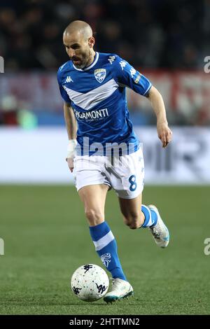 Stadio Mario Rigamonti, Brescia, Italien, 01. März 2022, Rodrigo Palacio (Brescia Calcio) im Einsatz während Brescia Calcio gegen AC Perugia - italienischer SoC Stockfoto