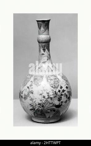 Kunst inspiriert von der Flasche, der Qing-Dynastie (1644–1911), der Kangxi-Zeit (1662–1722), China, Porzellan, H. 13 Zoll (33 cm), Keramik, Klassisches von Artotop modernisiertes Werk mit einem Schuss Moderne. Formen, Farbe und Wert, auffällige visuelle Wirkung auf Kunst. Emotionen durch Freiheit von Kunstwerken auf zeitgemäße Weise. Eine zeitlose Botschaft, die eine wild kreative neue Richtung verfolgt. Künstler, die sich dem digitalen Medium zuwenden und die Artotop NFT erschaffen Stockfoto