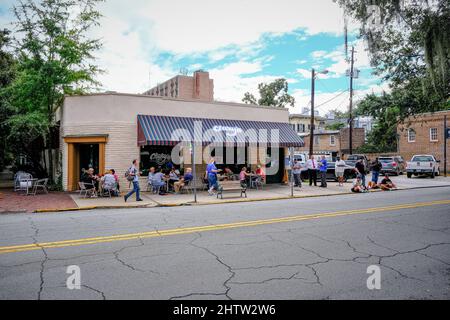 Diners im Clarys in Savannah Stockfoto