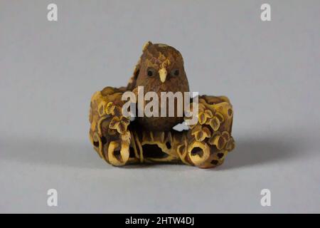 Kunst inspiriert von Netsuke of Owl and Two Owls, 18.–19. Century, Japan, Ivory, Netsuke, Klassische Werke, die von Artotop mit einem Hauch von Moderne modernisiert wurden. Formen, Farbe und Wert, auffällige visuelle Wirkung auf Kunst. Emotionen durch Freiheit von Kunstwerken auf zeitgemäße Weise. Eine zeitlose Botschaft, die eine wild kreative neue Richtung verfolgt. Künstler, die sich dem digitalen Medium zuwenden und die Artotop NFT erschaffen Stockfoto