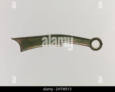 Kunst inspiriert von Knife Coin, Han-Dynastie (206 v. Chr.–n. Chr. 220), China, Bronze, L. 7 1/4 Zoll (18,4 cm), Metallarbeiten, Klassisches Werk, modernisiert von Artotop mit einem Schuss Moderne. Formen, Farbe und Wert, auffällige visuelle Wirkung auf Kunst. Emotionen durch Freiheit von Kunstwerken auf zeitgemäße Weise. Eine zeitlose Botschaft, die eine wild kreative neue Richtung verfolgt. Künstler, die sich dem digitalen Medium zuwenden und die Artotop NFT erschaffen Stockfoto