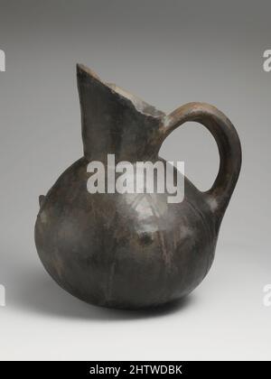 Kunst inspiriert von Terrakotta-Krug, frühe Bronzezeit, ca. 3000–2000 v. Chr., Anatolisch, Terrakotta; handgefertigt, H. 8 3/8 Zoll (21,3 cm), Vasen, Diese Vase wurde wahrscheinlich aus Westanatolien nach Zypern importiert, Klassische Werke, die von Artotop mit einem Schuss Moderne modernisiert wurden. Formen, Farbe und Wert, auffällige visuelle Wirkung auf Kunst. Emotionen durch Freiheit von Kunstwerken auf zeitgemäße Weise. Eine zeitlose Botschaft, die eine wild kreative neue Richtung verfolgt. Künstler, die sich dem digitalen Medium zuwenden und die Artotop NFT erschaffen Stockfoto