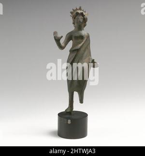 Art inspired by Statuette of a man ?, Bronze, H.: 4 3/16 in. (10,6 cm), Bronzen, Classic Works modernisiert von Artotop mit einem Schuss Moderne. Formen, Farbe und Wert, auffällige visuelle Wirkung auf Kunst. Emotionen durch Freiheit von Kunstwerken auf zeitgemäße Weise. Eine zeitlose Botschaft, die eine wild kreative neue Richtung verfolgt. Künstler, die sich dem digitalen Medium zuwenden und die Artotop NFT erschaffen Stockfoto