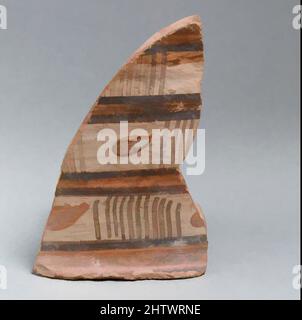 Kunst inspiriert von Vase Fragment, Archaisch, Ostgriechisch/Sardis, Lydian, Terrakotta, Insgesamt: 4 7/16 x 2 5/8in. (11,3 x 6,6cm), Vasen, Classic Works modernisiert von Artotop mit einem Schuss Moderne. Formen, Farbe und Wert, auffällige visuelle Wirkung auf Kunst. Emotionen durch Freiheit von Kunstwerken auf zeitgemäße Weise. Eine zeitlose Botschaft, die eine wild kreative neue Richtung verfolgt. Künstler, die sich dem digitalen Medium zuwenden und die Artotop NFT erschaffen Stockfoto