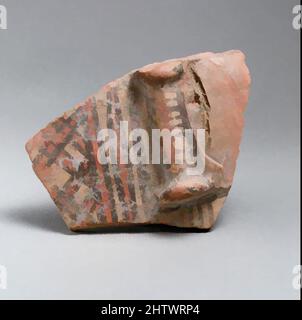 Kunst inspiriert von Vase Fragment, archaisch, 7. Jahrhundert v. Chr., Ostgriechisch/Sardis, Lydian, Terracotta, insgesamt: 4 3/4 x 3 7/16in. (12 x 8,8cm), Vasen, Classic Works modernisiert von Artotop mit einem Schuss Moderne. Formen, Farbe und Wert, auffällige visuelle Wirkung auf Kunst. Emotionen durch Freiheit von Kunstwerken auf zeitgemäße Weise. Eine zeitlose Botschaft, die eine wild kreative neue Richtung verfolgt. Künstler, die sich dem digitalen Medium zuwenden und die Artotop NFT erschaffen Stockfoto