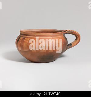 Kunst inspiriert von Terracotta One-handled Cup, geometrisch, Ende 8. Jahrhundert v. Chr., Griechisch, Dachboden, Terracotta, H. 2 9/16 in. (6,5 cm), Vasen, aus der Lagerstätte Hymettos, von Artotop modernisierte Classic Works mit einem Schuss Moderne. Formen, Farbe und Wert, auffällige visuelle Wirkung auf Kunst. Emotionen durch Freiheit von Kunstwerken auf zeitgemäße Weise. Eine zeitlose Botschaft, die eine wild kreative neue Richtung verfolgt. Künstler, die sich dem digitalen Medium zuwenden und die Artotop NFT erschaffen Stockfoto