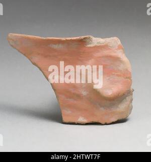 Kunst inspiriert von Terracotta Rand Fragment, Mittelneolithikum, ca. 5300–4400 v. Chr., Sesklo-Kultur, Terrakotta; grob-rotes Schlüpfgut, Länge 3 9/16in. (9cm), Vases, aus Thessalien, Klassische Werke, die von Artotop mit einem Schuss Moderne modernisiert wurden. Formen, Farbe und Wert, auffällige visuelle Wirkung auf Kunst. Emotionen durch Freiheit von Kunstwerken auf zeitgemäße Weise. Eine zeitlose Botschaft, die eine wild kreative neue Richtung verfolgt. Künstler, die sich dem digitalen Medium zuwenden und die Artotop NFT erschaffen Stockfoto