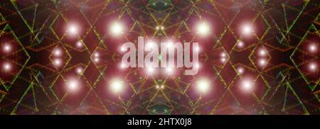 Ein abstraktes Kaleidoskop Muster Hintergrundbild. Stockfoto