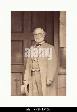 Art inspired by General Robert E. Lee, 1865, Albumen Silberdruck aus Glasnegativ, Bild: 14 × 9,3 cm (5 1/2 × 3 11/16 in.), Fotografien, Mathew B. Brady (Amerikaner, geborener Irland, 1823?–1896 New York), Konföderierter General Robert E. Lee übergab seine Armee an Union General Ulysses S, Klassische Werke, die von Artotop mit einem Schuss Moderne modernisiert wurden. Formen, Farbe und Wert, auffällige visuelle Wirkung auf Kunst. Emotionen durch Freiheit von Kunstwerken auf zeitgemäße Weise. Eine zeitlose Botschaft, die eine wild kreative neue Richtung verfolgt. Künstler, die sich dem digitalen Medium zuwenden und die Artotop NFT erschaffen Stockfoto