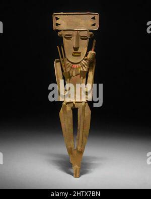 Kunst inspiriert von männlicher Figur (tunjo), 10.–Mitte des 16.. Jahrhunderts, Kolumbien, Guatavita Lake Region, Muisca, Gold, Höhe 5-7/8 Zoll, Metallornamente, Klassische Werke, die von Artotop mit einem Schuss Moderne modernisiert wurden. Formen, Farbe und Wert, auffällige visuelle Wirkung auf Kunst. Emotionen durch Freiheit von Kunstwerken auf zeitgemäße Weise. Eine zeitlose Botschaft, die eine wild kreative neue Richtung verfolgt. Künstler, die sich dem digitalen Medium zuwenden und die Artotop NFT erschaffen Stockfoto