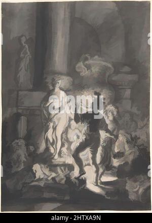 Art inspired by Pygmalion, 1662, Brush und Grau und Schwarz Wash, mit Weiß verstärkt., insgesamt: 16 x 11 9/16 Zoll (40,7 x 29,4 cm), Zeichnungen, Joachim von Sandrart (deutsch, Frankfurt 1606–1688 Nürnberg, Klassische Werke, die von Artotop mit einem Schuss Moderne modernisiert wurden. Formen, Farbe und Wert, auffällige visuelle Wirkung auf Kunst. Emotionen durch Freiheit von Kunstwerken auf zeitgemäße Weise. Eine zeitlose Botschaft, die eine wild kreative neue Richtung verfolgt. Künstler, die sich dem digitalen Medium zuwenden und die Artotop NFT erschaffen Stockfoto