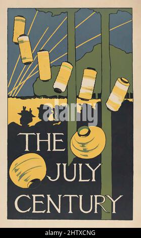 Vom Jahrhundert inspirierte Kunst: Juli, 1895, Lithograph, Blatt: 19 Zoll × 13 3/8 Zoll (48,3 × 34 cm), Charles Herbert Woodbury (Amerikaner, Lynn, Massachusetts 1864–1940 Jamaica Plain, Massachusetts, Klassisches Werk, das von Artotop mit einem Schuss Moderne modernisiert wurde. Formen, Farbe und Wert, auffällige visuelle Wirkung auf Kunst. Emotionen durch Freiheit von Kunstwerken auf zeitgemäße Weise. Eine zeitlose Botschaft, die eine wild kreative neue Richtung verfolgt. Künstler, die sich dem digitalen Medium zuwenden und die Artotop NFT erschaffen Stockfoto
