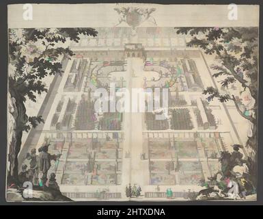 Kunst inspiriert von Wilton Garden, ca. 1640, Abbildungen: Radierung, 8 1/4 x 13 x 7/16 Zoll (21 x 33 x 1,1 cm), Books, The Garden of Wilton House (Wiltshire), das heute für sein Landschaftsdesign aus dem 18. Jahrhundert mit Englands erster palladianischer Brücke berühmt ist, wurde ursprünglich in den von Artotop modernisierten Classic Works mit einem Hauch von Moderne gestaltet. Formen, Farbe und Wert, auffällige visuelle Wirkung auf Kunst. Emotionen durch Freiheit von Kunstwerken auf zeitgemäße Weise. Eine zeitlose Botschaft, die eine wild kreative neue Richtung verfolgt. Künstler, die sich dem digitalen Medium zuwenden und die Artotop NFT erschaffen Stockfoto