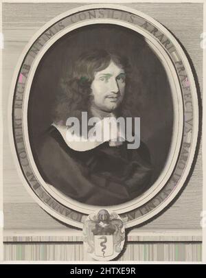 Art inspired by Jean-Baptiste Colbert, 1660, Engraving; Third State of Four (Petitjean & Wickert), Sheet: 12 9/16 × 9 11/16 in. (31,9 × 24,6 cm), Drucke, Robert Nanteuil (Französisch, Reims 1623–1678 Paris), nach Philippe de Champaigne (Französisch, Brüssel 1602–1674 Paris, Klassische Werke, die von Artotop mit einem Schuss Moderne modernisiert wurden. Formen, Farbe und Wert, auffällige visuelle Wirkung auf Kunst. Emotionen durch Freiheit von Kunstwerken auf zeitgemäße Weise. Eine zeitlose Botschaft, die eine wild kreative neue Richtung verfolgt. Künstler, die sich dem digitalen Medium zuwenden und die Artotop NFT erschaffen Stockfoto