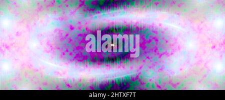 Ein abstraktes psychedelisches Burst-Shape-Hintergrundbild. Stockfoto