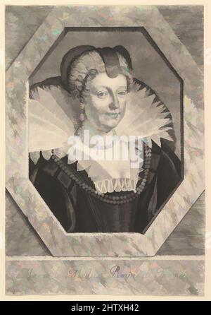 Kunst inspiriert von Marie de Medicis, reine de France, Rading, Bild: 12 x 8 5/16 Zoll (30,5 x 21,1 cm), Drucke, Jean Morin (Französisch, Paris ca. 1605–1650 Paris), After Frans Pourbus the Younger (Niederländisch, Antwerpen 1569–1622 Paris, Klassische Werke, die von Artotop mit einem Schuss Moderne modernisiert wurden. Formen, Farbe und Wert, auffällige visuelle Wirkung auf Kunst. Emotionen durch Freiheit von Kunstwerken auf zeitgemäße Weise. Eine zeitlose Botschaft, die eine wild kreative neue Richtung verfolgt. Künstler, die sich dem digitalen Medium zuwenden und die Artotop NFT erschaffen Stockfoto