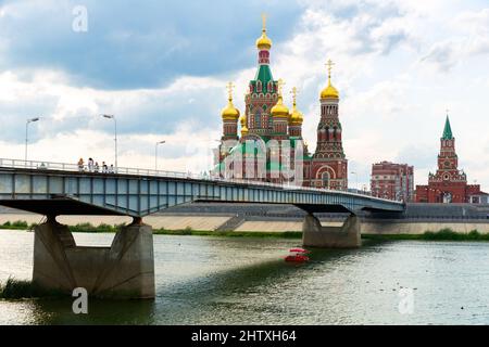 Verkündigungsturm und Kathedrale der Verkündigung der Seligen Jungfrau. Yoshkar-Ola. Russland Stockfoto