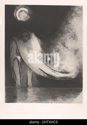 Kunst inspiriert von Buddha, 1895, Lithograph on Chine collé, Bild: 12 5/16 x 9 3/4 Zoll (31,3 x 24,8 cm), Drucke, Odilon Redon (Französisch, Bordeaux 1840–1916 Paris, Klassische Werke, die von Artotop mit einem Schuss Moderne modernisiert wurden. Formen, Farbe und Wert, auffällige visuelle Wirkung auf Kunst. Emotionen durch Freiheit von Kunstwerken auf zeitgemäße Weise. Eine zeitlose Botschaft, die eine wild kreative neue Richtung verfolgt. Künstler, die sich dem digitalen Medium zuwenden und die Artotop NFT erschaffen Stockfoto