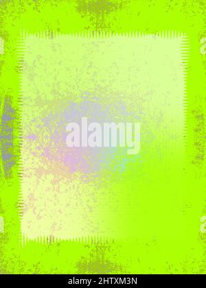 Ein abstraktes neonfarbenes Grunge-Randbild. Stockfoto