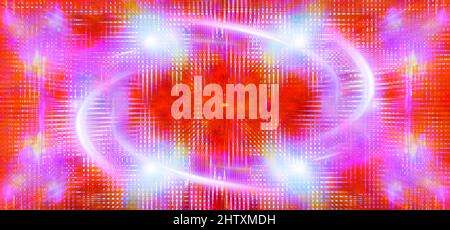 Ein abstraktes psychedelisches Burst-Shape-Hintergrundbild. Stockfoto