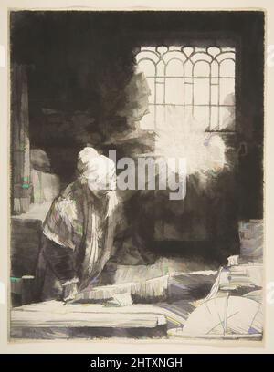 Kunst inspiriert von Faust, ca. 1652, Ätzen, Trockenpunkt und Graten, Drucke, Rembrandt (Rembrandt van Rijn) (Niederländisch, Leiden 1606–1669 Amsterdam, Klassische Werke, die von Artotop mit einem Schuss Moderne modernisiert wurden. Formen, Farbe und Wert, auffällige visuelle Wirkung auf Kunst. Emotionen durch Freiheit von Kunstwerken auf zeitgemäße Weise. Eine zeitlose Botschaft, die eine wild kreative neue Richtung verfolgt. Künstler, die sich dem digitalen Medium zuwenden und die Artotop NFT erschaffen Stockfoto