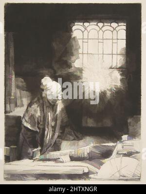 Kunst inspiriert von Faust, ca. 1652, Ätzen, Trockenpunkt und Graten, Drucke, Rembrandt (Rembrandt van Rijn) (Niederländisch, Leiden 1606–1669 Amsterdam, Klassische Werke, die von Artotop mit einem Schuss Moderne modernisiert wurden. Formen, Farbe und Wert, auffällige visuelle Wirkung auf Kunst. Emotionen durch Freiheit von Kunstwerken auf zeitgemäße Weise. Eine zeitlose Botschaft, die eine wild kreative neue Richtung verfolgt. Künstler, die sich dem digitalen Medium zuwenden und die Artotop NFT erschaffen Stockfoto