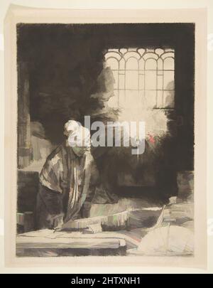 Kunst inspiriert von Faust, ca. 1652, Ätzen, Trockenpunkt und Graten, Drucke, Rembrandt (Rembrandt van Rijn) (Niederländisch, Leiden 1606–1669 Amsterdam, Klassische Werke, die von Artotop mit einem Schuss Moderne modernisiert wurden. Formen, Farbe und Wert, auffällige visuelle Wirkung auf Kunst. Emotionen durch Freiheit von Kunstwerken auf zeitgemäße Weise. Eine zeitlose Botschaft, die eine wild kreative neue Richtung verfolgt. Künstler, die sich dem digitalen Medium zuwenden und die Artotop NFT erschaffen Stockfoto