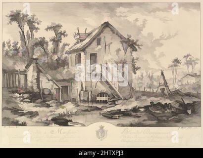 Art Inspired by Landscape, 1759, Radierung, Blatt (getrimmt): 10 Zoll × 13 15/16 Zoll (25,4 × 35,4 cm), Drucke, Jean Pierre Louis Laurent Hoüel (Französisch, Rouen 1735–1813 Paris), After François Boucher (Französisch, Paris 1703–1770 Paris, Klassische Werke, die von Artotop mit einem Schuss Moderne modernisiert wurden. Formen, Farbe und Wert, auffällige visuelle Wirkung auf Kunst. Emotionen durch Freiheit von Kunstwerken auf zeitgemäße Weise. Eine zeitlose Botschaft, die eine wild kreative neue Richtung verfolgt. Künstler, die sich dem digitalen Medium zuwenden und die Artotop NFT erschaffen Stockfoto