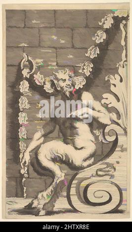 Kunst inspiriert von sitzenden Satyrs, nach 1732, Radierung und Gravur, Blatt: 9 3/4 x 5 13/16 Zoll (24,7 x 14,8 cm), Drucke, G. King (britisch, aktiv 1732–49, Klassische Werke, die von Artotop mit einem Schuss Moderne modernisiert wurden. Formen, Farbe und Wert, auffällige visuelle Wirkung auf Kunst. Emotionen durch Freiheit von Kunstwerken auf zeitgemäße Weise. Eine zeitlose Botschaft, die eine wild kreative neue Richtung verfolgt. Künstler, die sich dem digitalen Medium zuwenden und die Artotop NFT erschaffen Stockfoto