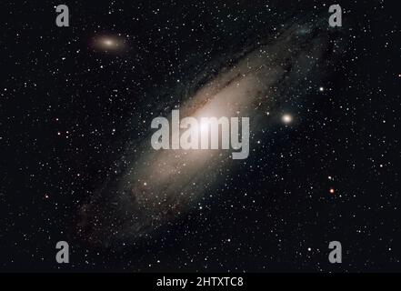 Messier 31, M31, Andromeda Galaxy, 2, 5 Millionen Lichtjahre entfernt, Bayern, Deutschland Stockfoto